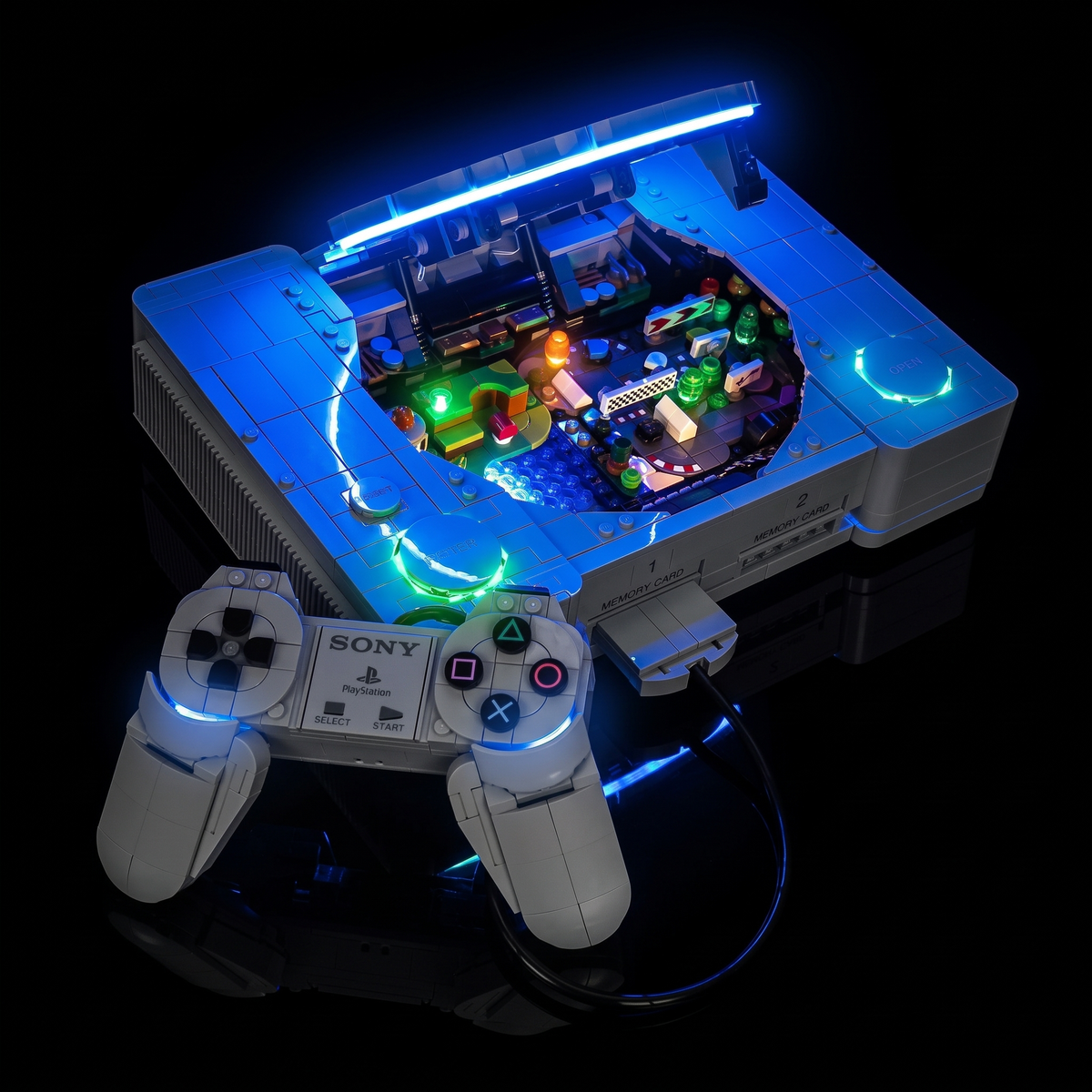 Lichtset für LEGO PlayStation 72306, beleuchtete Retro-Konsolenansicht 7