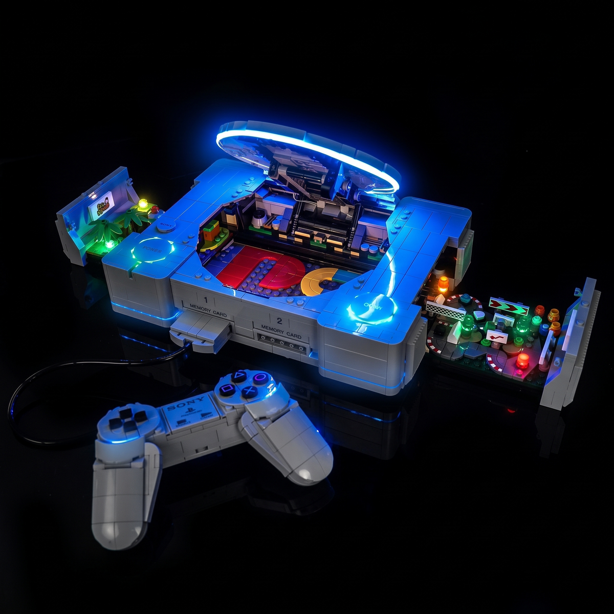 Lichtset für LEGO PlayStation 72306, beleuchtete Retro-Konsolenansicht 8