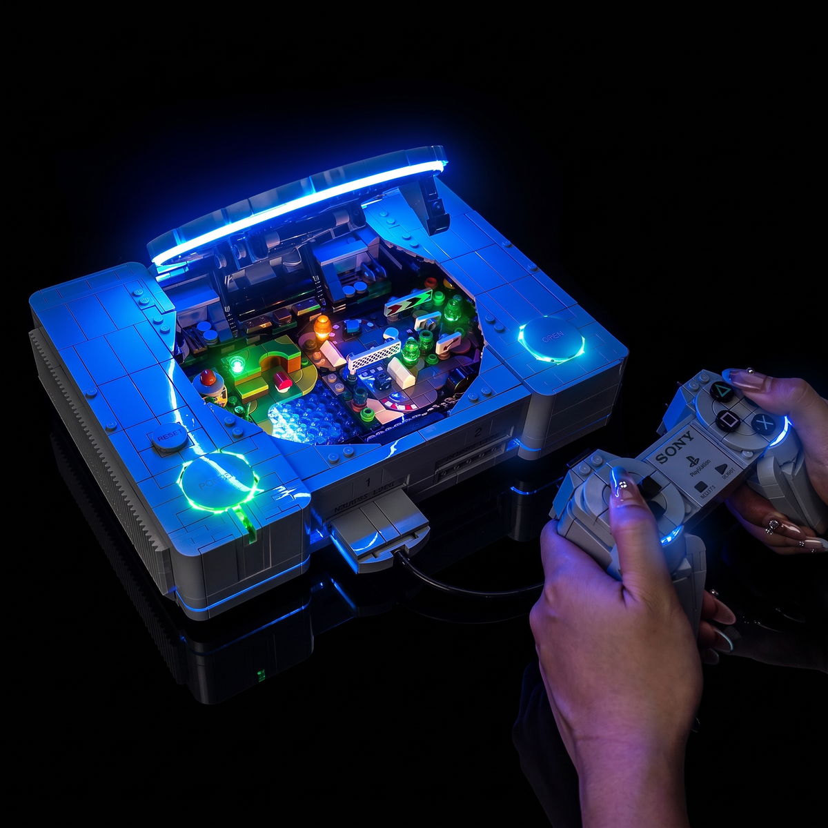 Lichtset für LEGO PlayStation 72306, beleuchtete Retro-Konsolenansicht 9
