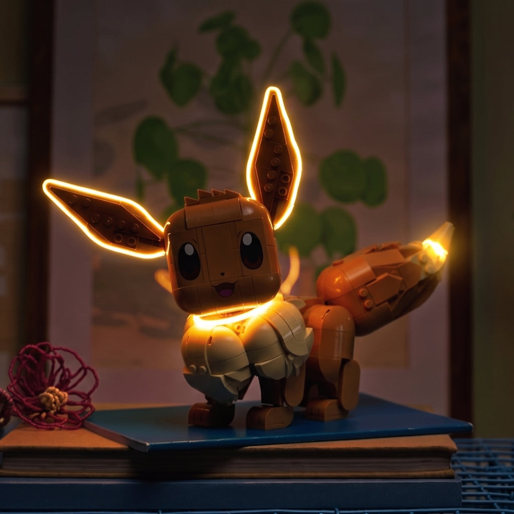 display lighting in a dark room: Bright My Bricks LED light kit for LEGO® Pokémon Eevee #72151