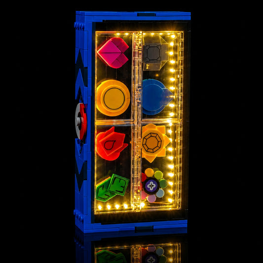 LED strips and bricks detail: Bright My Bricks RGB LED light kit for LEGO® Pokemon Kanto Region Badge Collection #40892