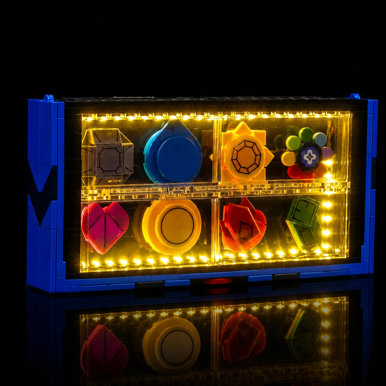 LEGO® Pokemon Kanto Region Badge Collection #40892 — lighting effect on the build (light kit)