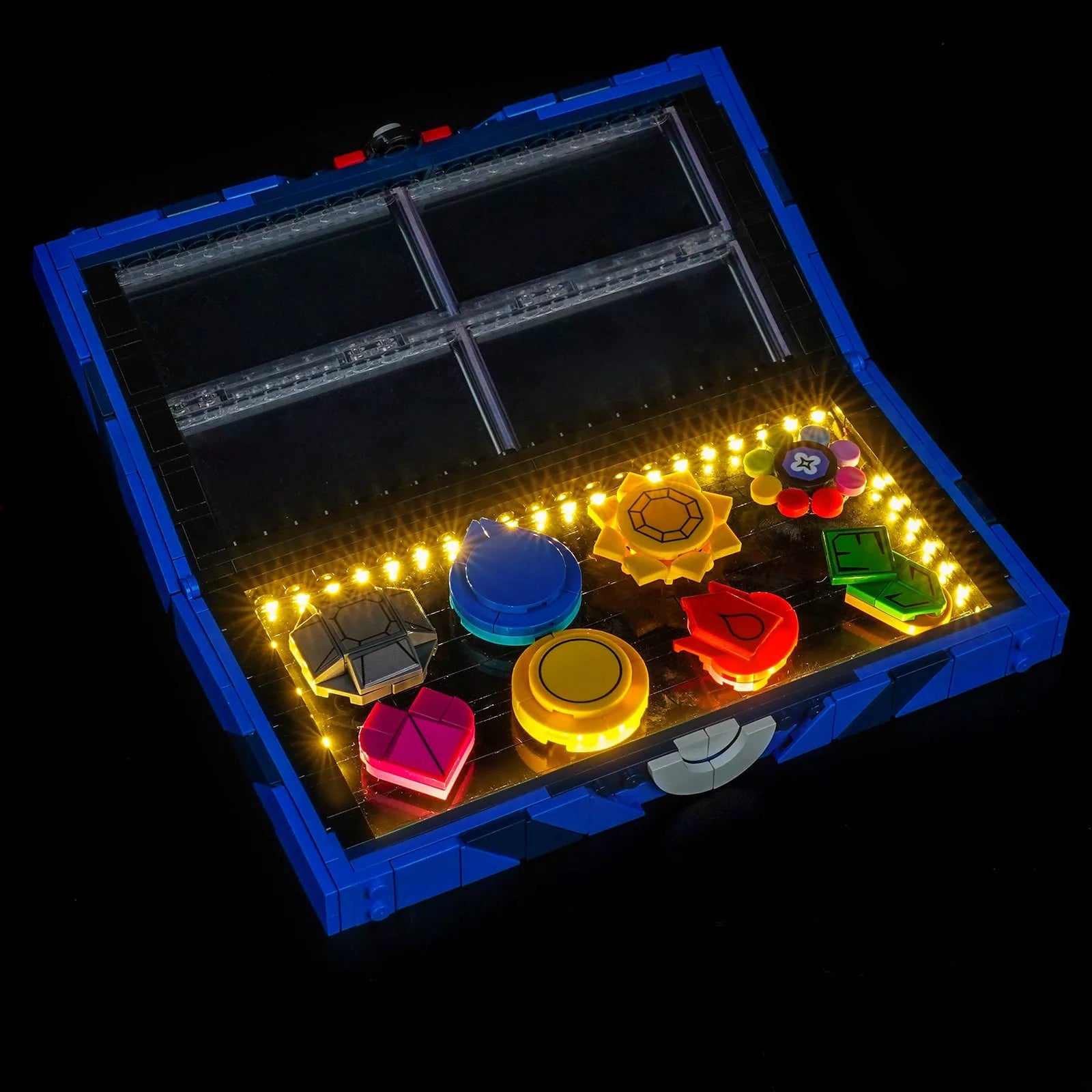 LEGO® Pokemon Kanto Region Badge Collection #40892 — night-mode display glow (LED light kit)