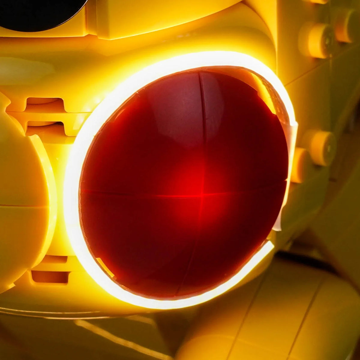 LED lighting kit for LEGO® Pokémon Pikachu and Poké Ball #72152, installed and glowing