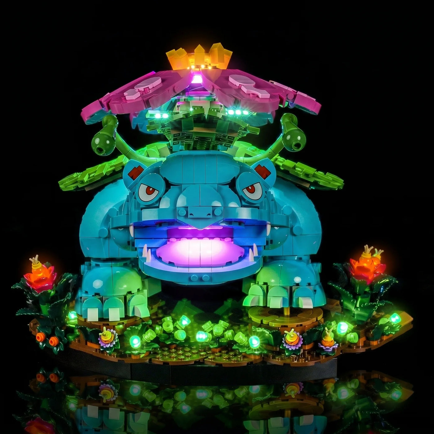 display light kit for LEGO® Pokémon Venusaur Charizard Blastoise #72153, night-mode display glow