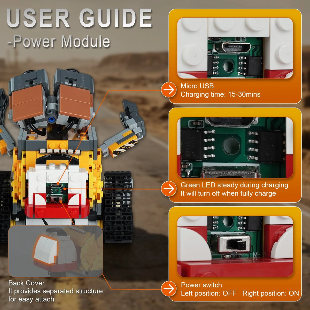 Bright My Bricks LED kit for LEGO Power System Kit for LEGO Disney WALL-E and EVE #43279