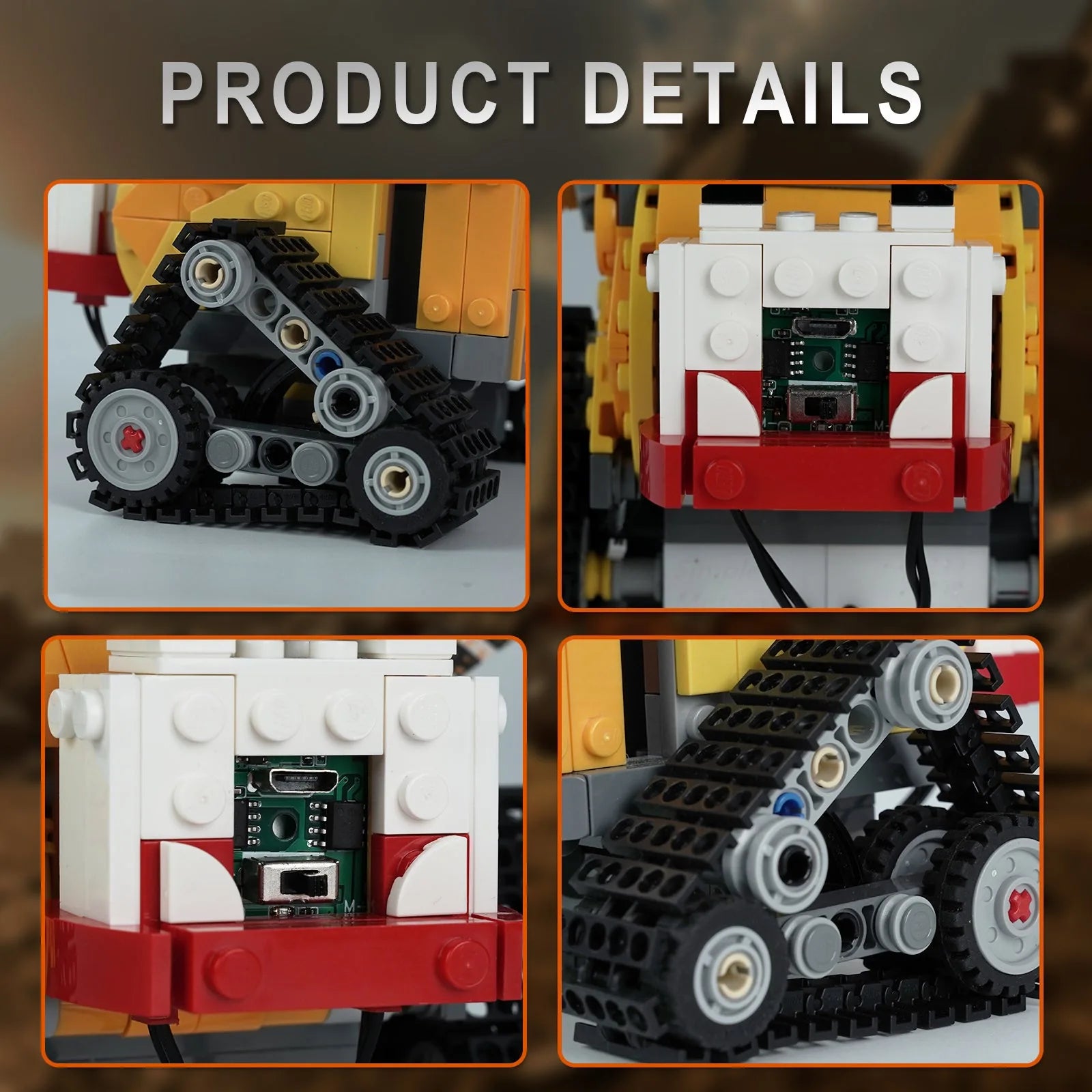 LED lights bring LEGO Power System Kit for LEGO Disney WALL-E and EVE #43279 to life
