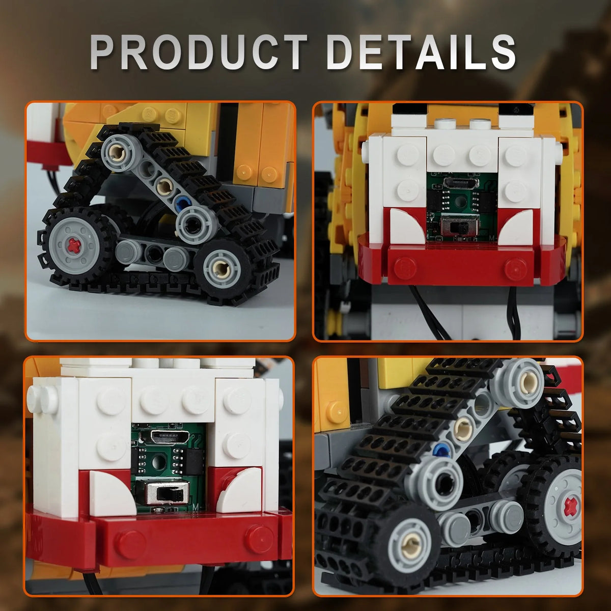 LED lights bring LEGO Power System Kit for LEGO Disney WALL-E and EVE #43279 to life