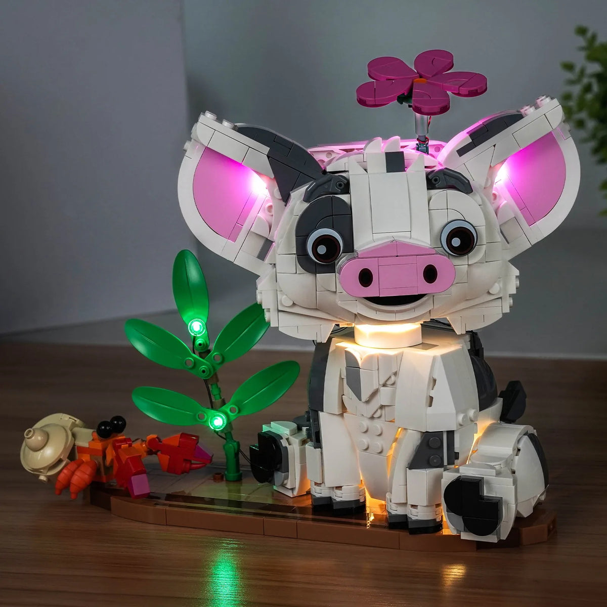 LEGO Pua #43292 with LED lights installed