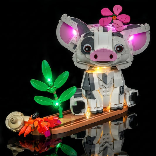 LED lights bring LEGO Pua #43292 to life
