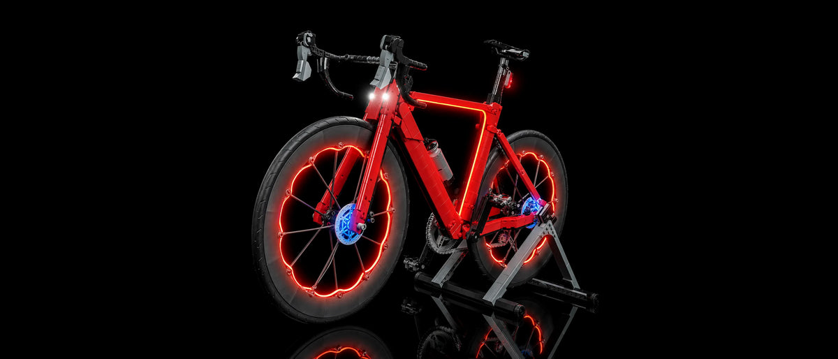 Kit LED pour LEGO® Le vélo de route #11380 — lit with the LED light kit