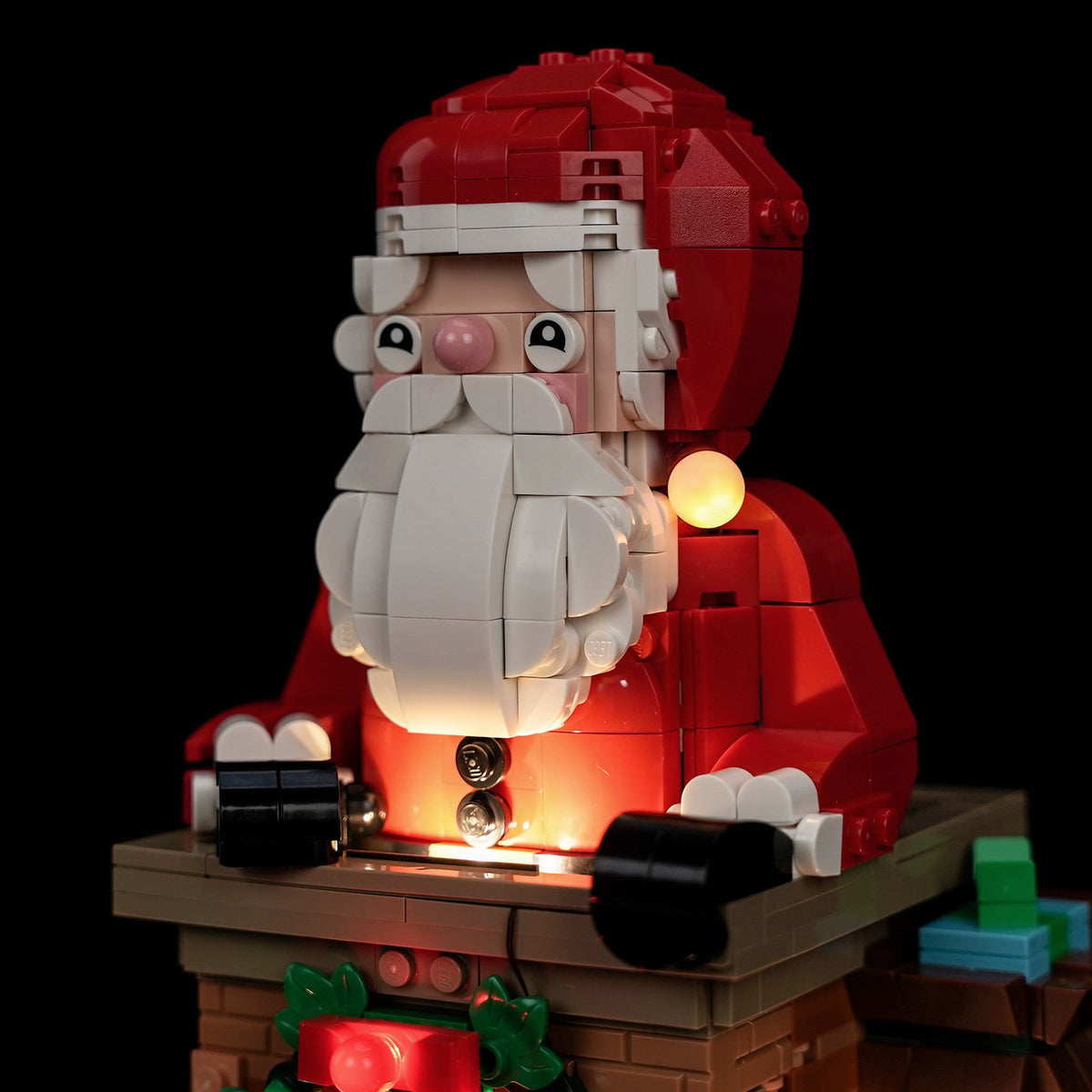Lichtset für LEGO® Weihnachtsmann-Tagezähler #40874 – beleuchtete Ansicht 3