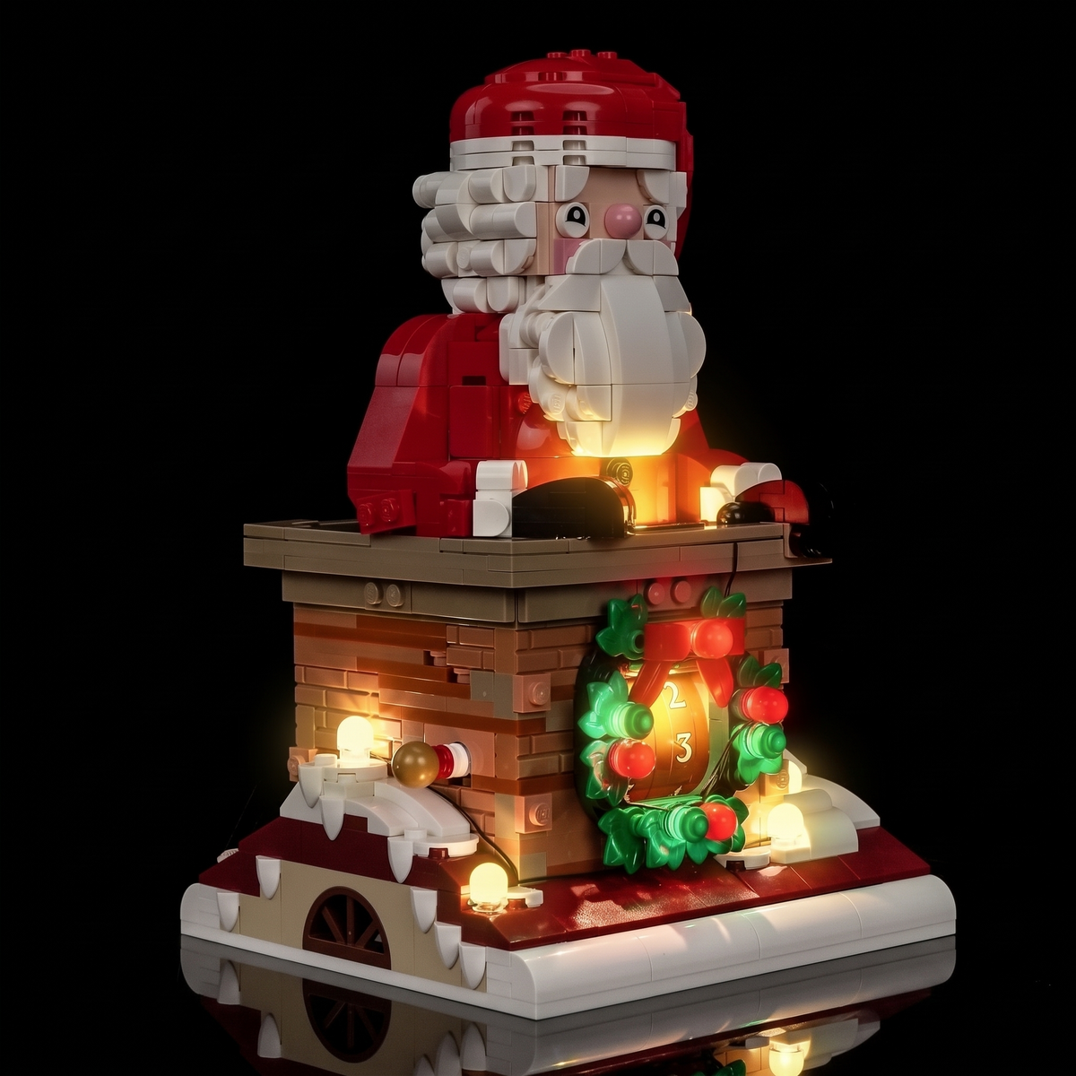 Lichtset für LEGO® Weihnachtsmann-Tagezähler #40874 – beleuchtete Ansicht 6