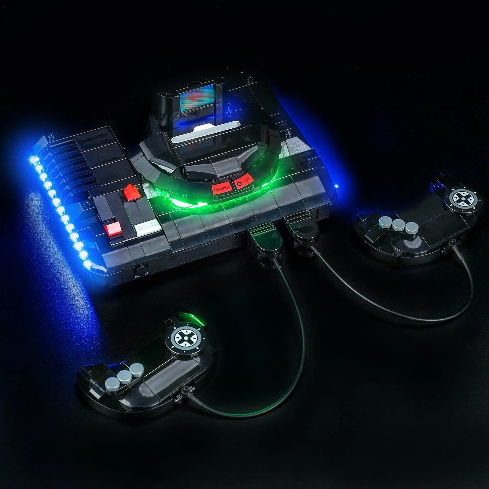 LEGO SEGA Genesis Console #40926 with LED lights installed