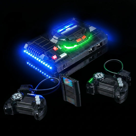 DIY LED light kit for LEGO® SEGA Genesis Console #40926, warm LED glow detail