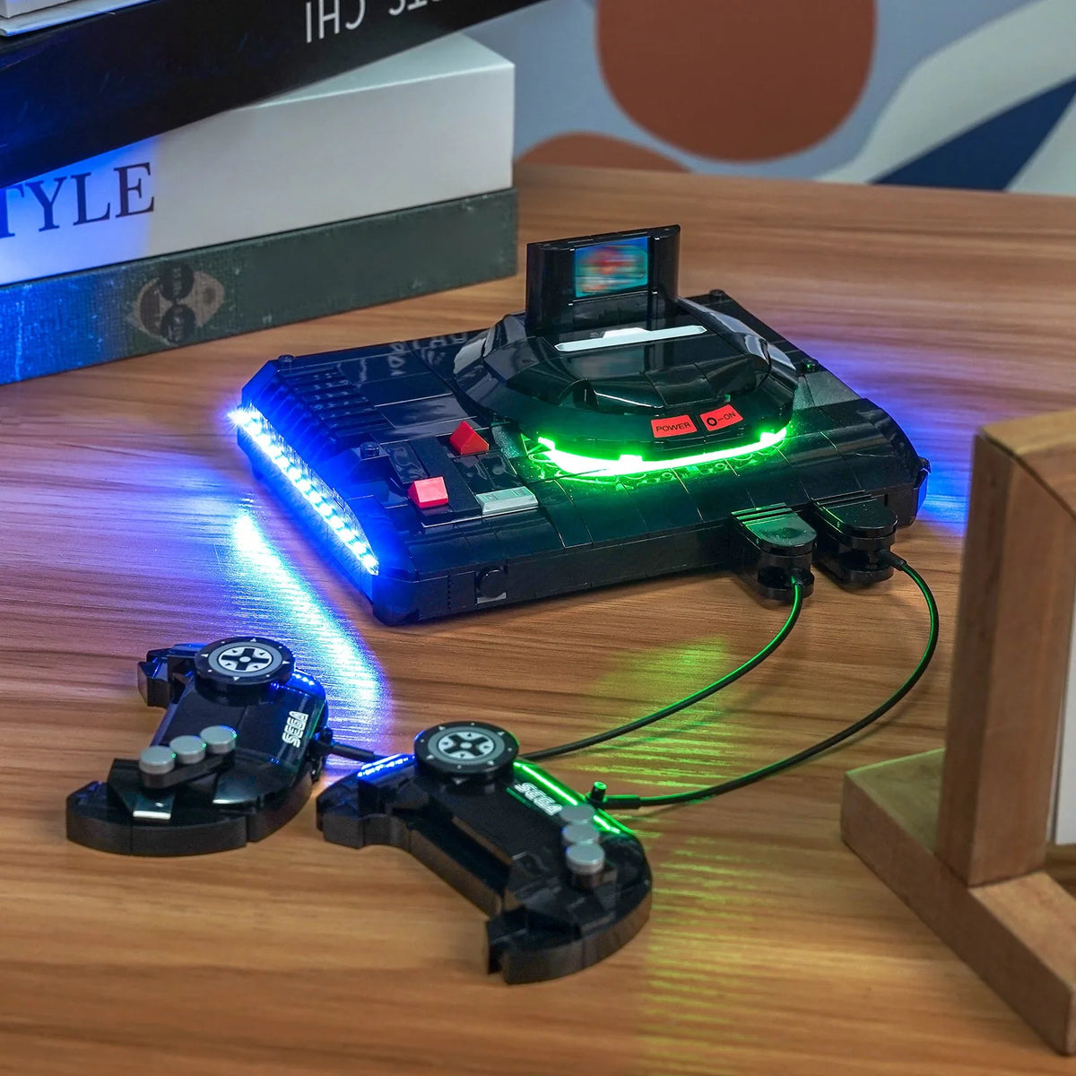 LEGO® SEGA Genesis Console #40926 — warm LED glow detail (LED light kit)