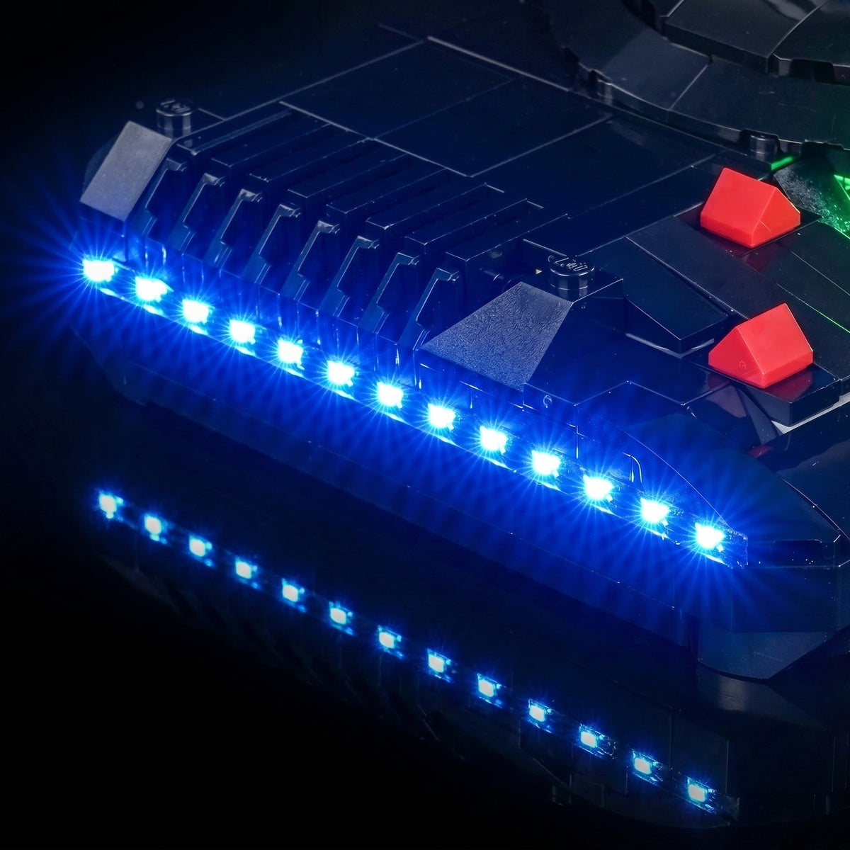 LEGO® SEGA Genesis Console #40926 lighting effect on the build, with the USB-powered LED light kit