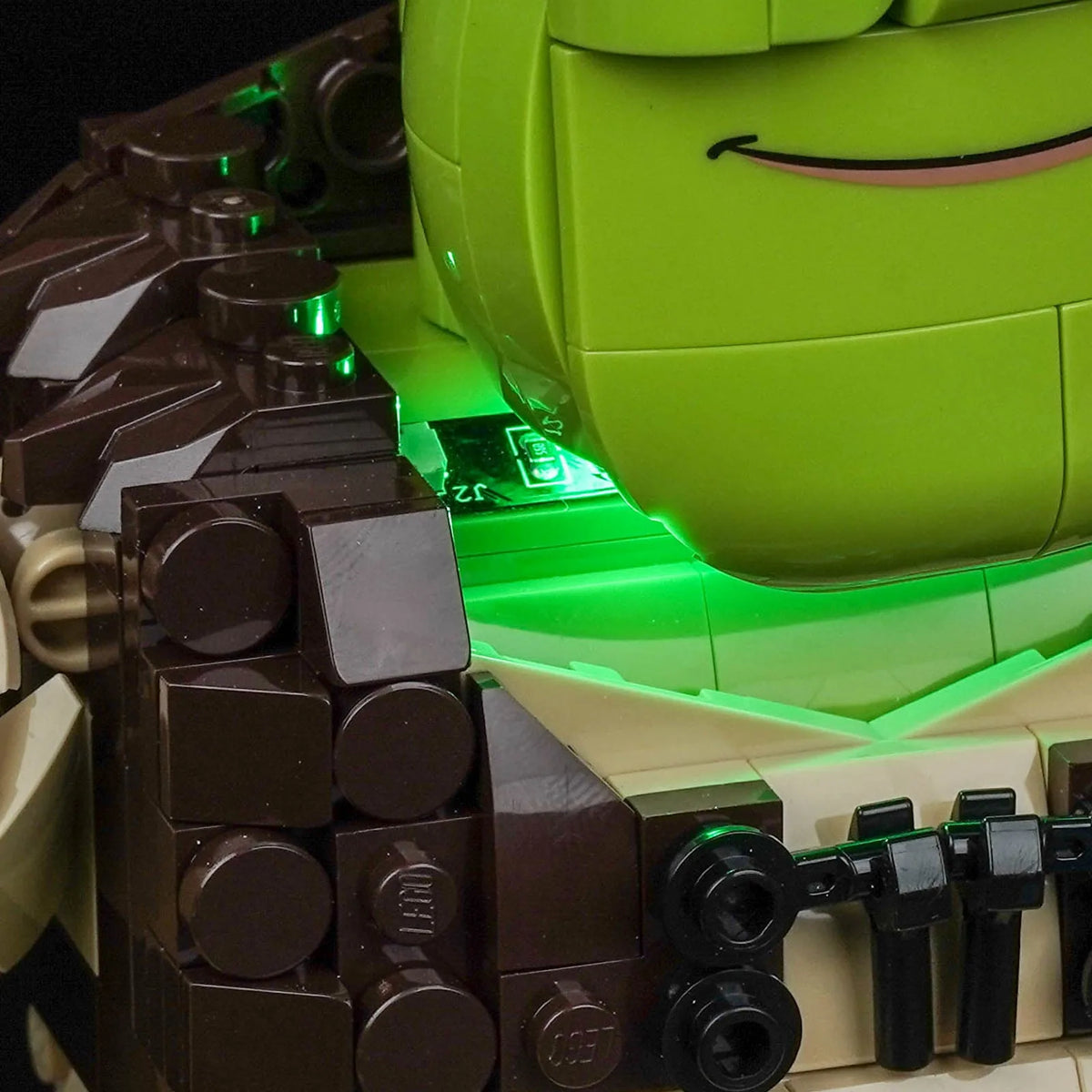 showcase lighting view: Bright My Bricks DIY LED light kit for LEGO® Shrek, Donkey & Puss in Boots #72423