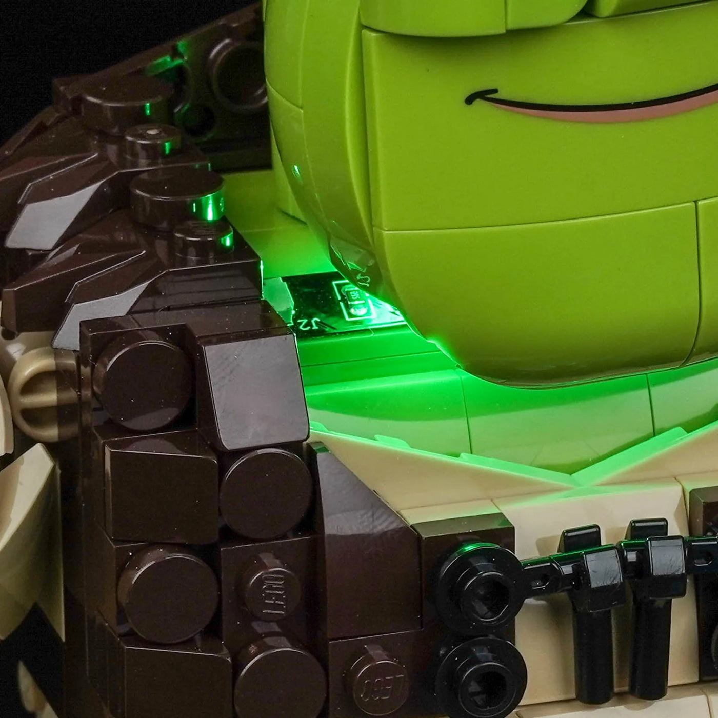 showcase lighting view: Bright My Bricks DIY LED light kit for LEGO® Shrek, Donkey & Puss in Boots #72423