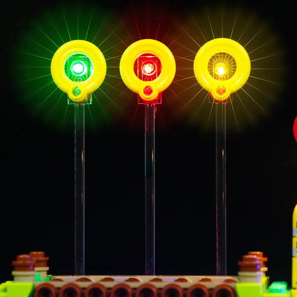 display light kit for LEGO® Sonic the Hedgehog #21331, lighting effect on the build