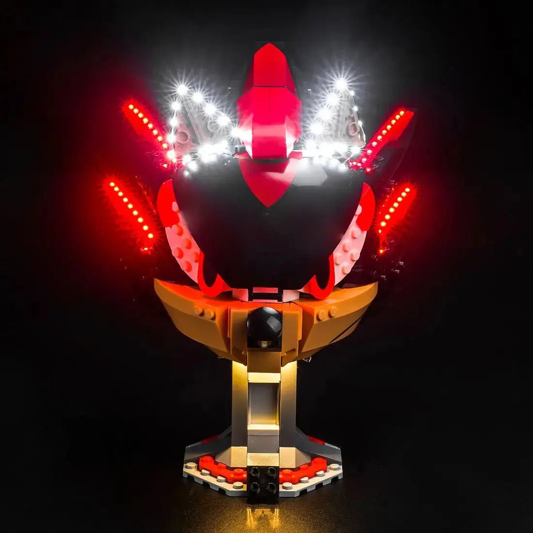 light kit for LEGO® Sonic the Hedgehog Shadow the Hedgehog #77000, installed and glowing