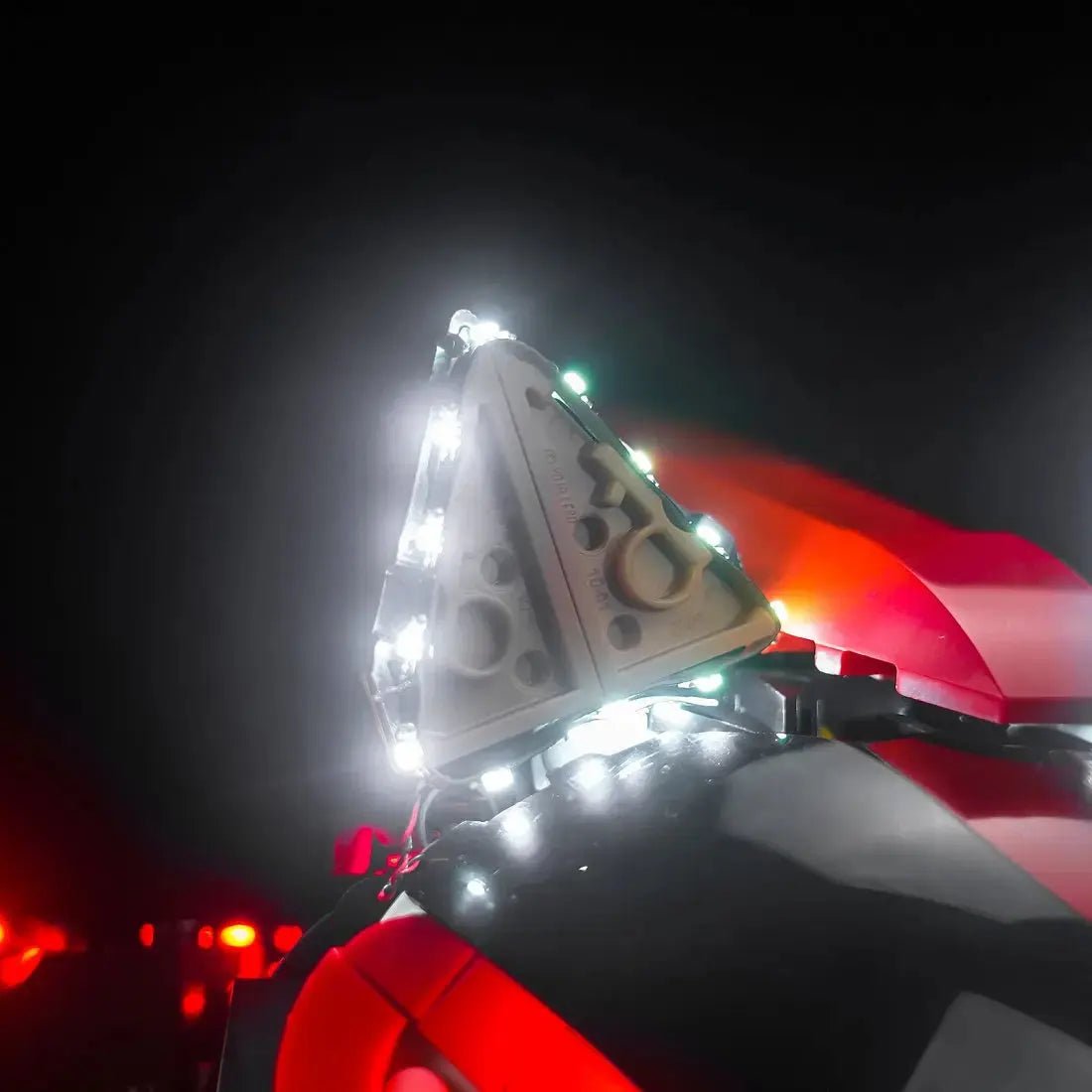 Bright My Bricks custom LED lighting for LEGO® Sonic the Hedgehog Shadow the Hedgehog #77000 — installed and glowing