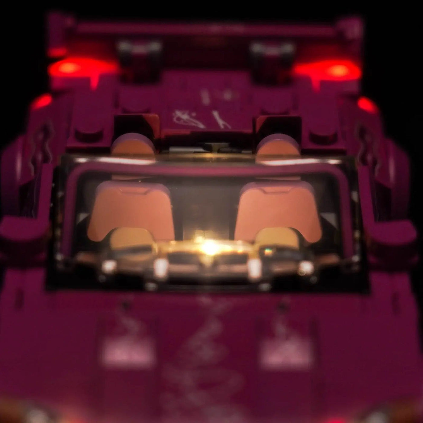 LEGO® Speed Champions 2 Fast 2 Furious Honda S2000 #77241 — LED kit powered on (custom LED lighting)