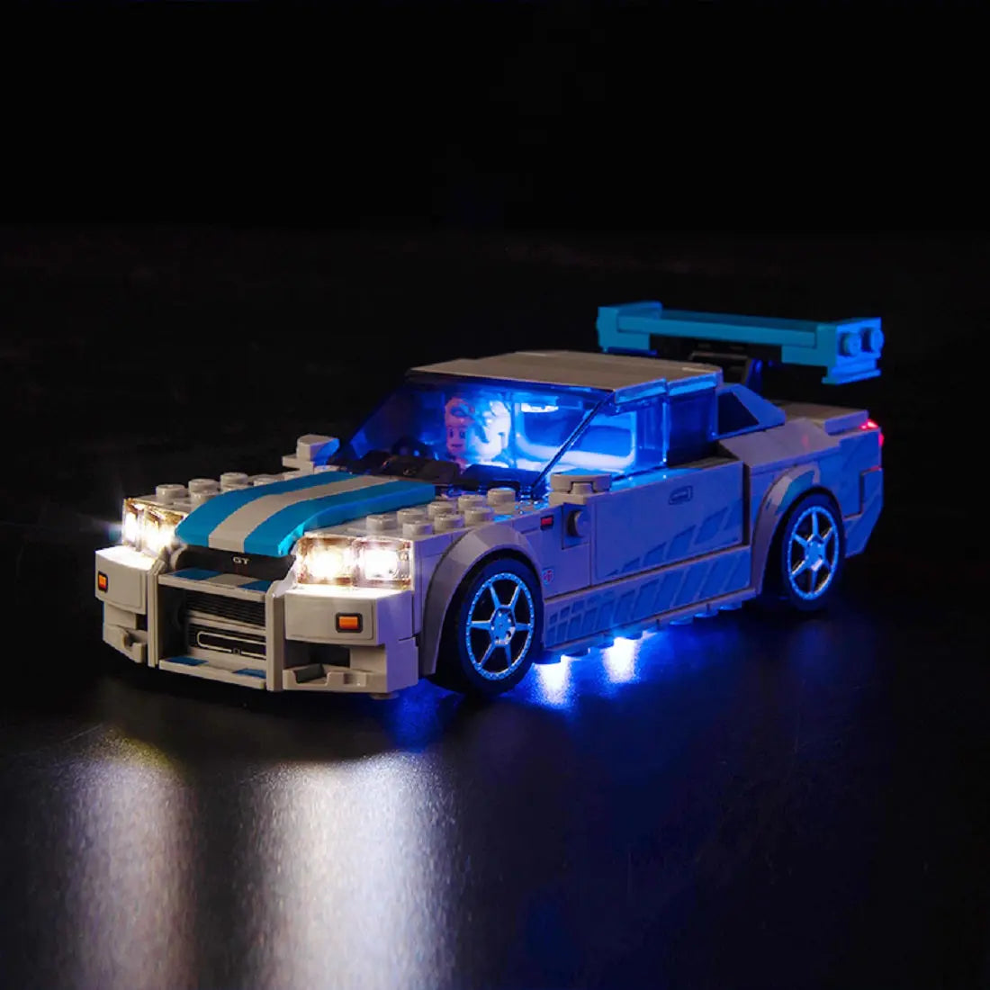 Light Kit for LEGO Speed Champions 2 Fast 2 Furious Nissan Skyline GT-R (R34) #76917 - Bright My Bricks