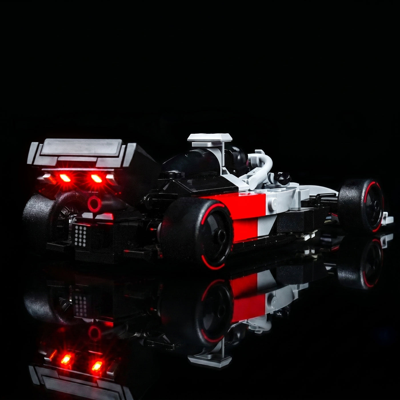 LEGO® Speed Champions Audi Revolut F1 Team R26 Race Car #77259 — night-mode display glow (LED light kit)
