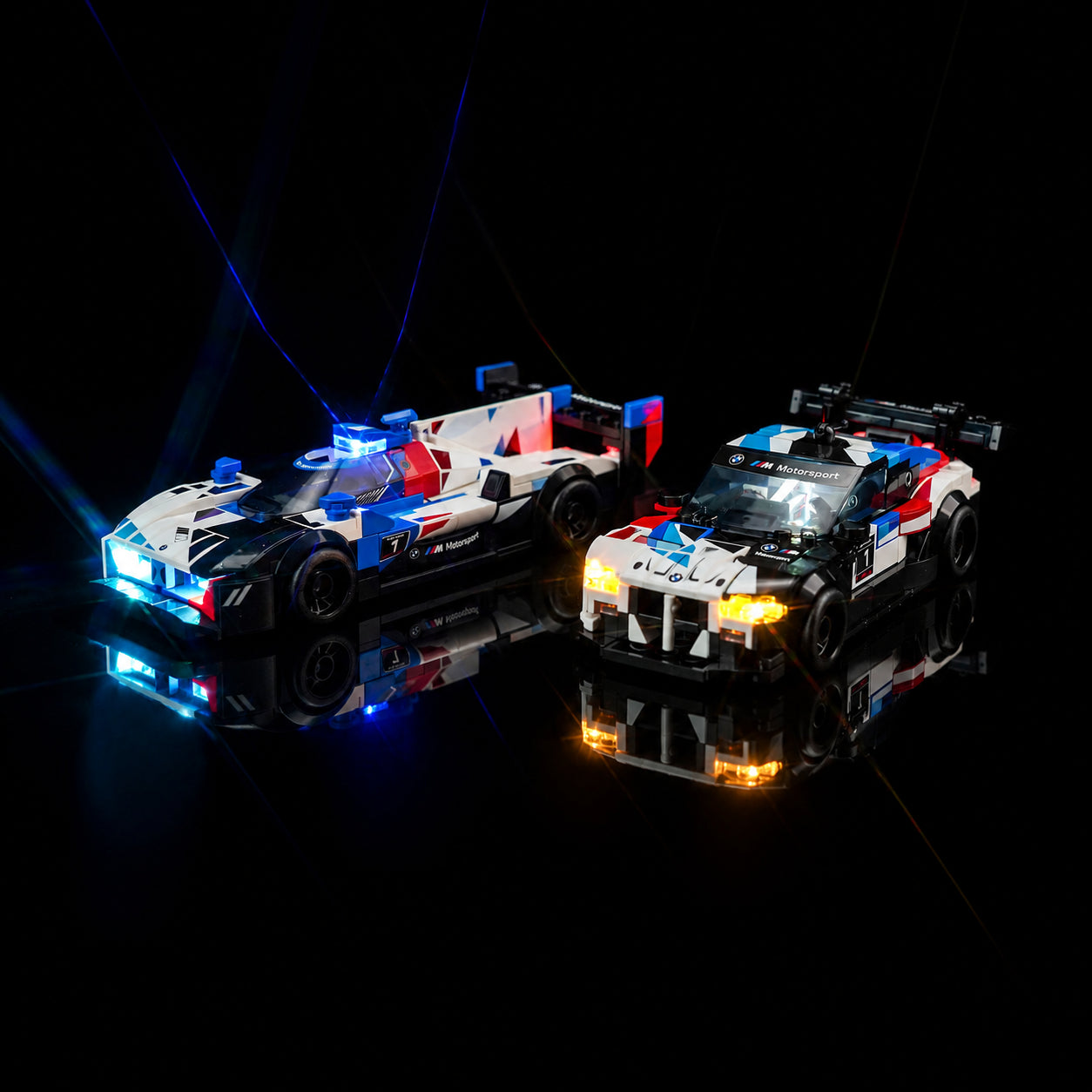 LED light kit for LEGO® Speed Champions BMW M4 GT3 & BMW M Hybrid V8 Race Cars #76922 | Bright My Bricks