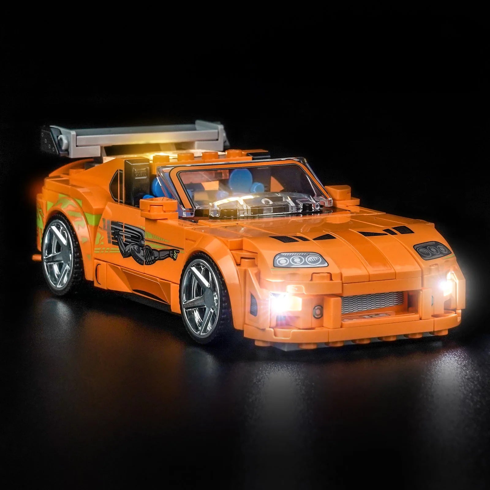 Light Kit LEGO Speed Champions Fast and Furious Toyota Supra MK4 #77260 display view