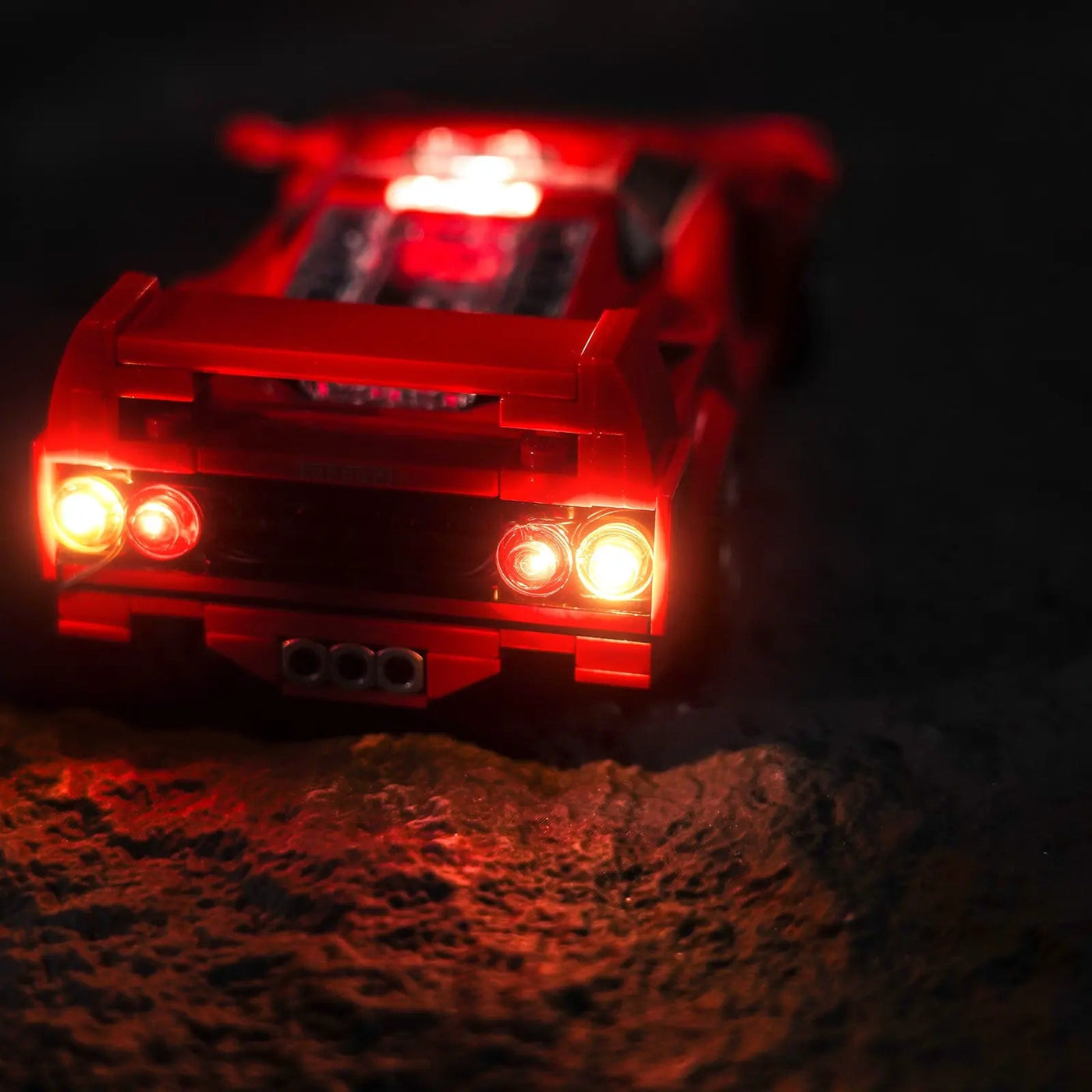 light kit for LEGO® Speed Champions Ferrari F40 Supercar #76934, LED kit powered on