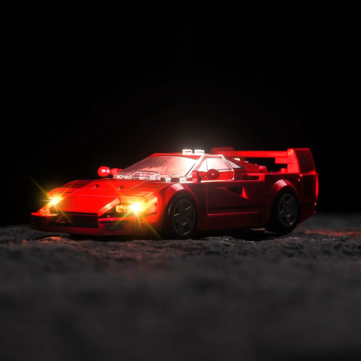 light kit for LEGO® Speed Champions Ferrari F40 Supercar #76934, night-mode display glow