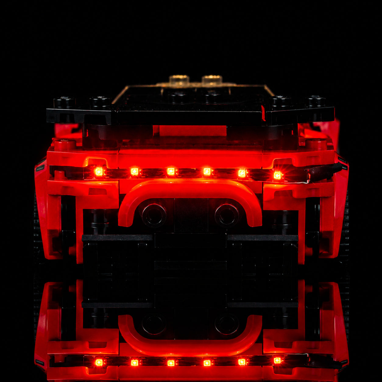 light kit for LEGO® Speed Champions Ferrari SF90 XX Stradale Sports Car #77254, installed and glowing