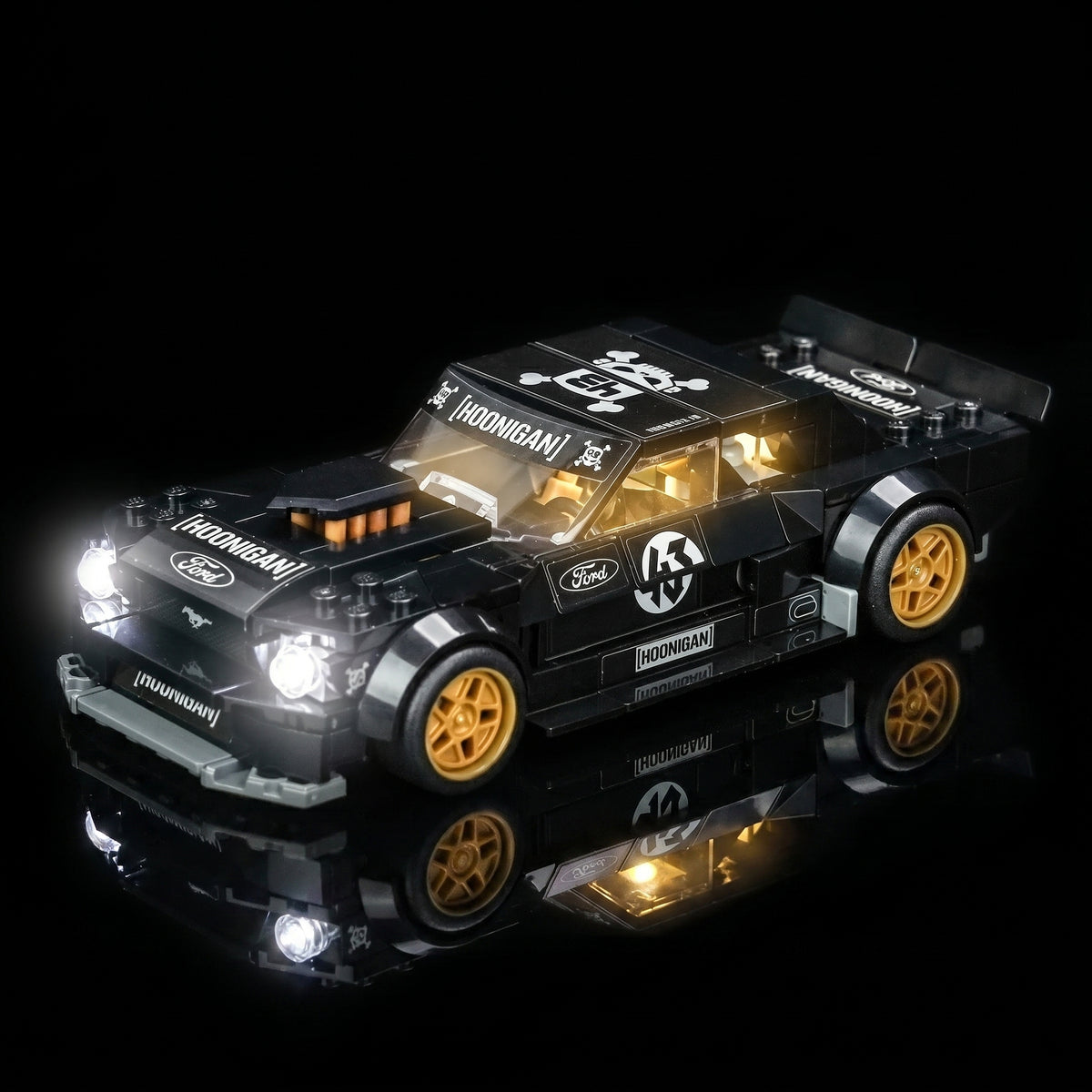 LED light kit for LEGO® Speed Champions Ken Block Hoonicorn Mustang V1 #77262 | Bright My Bricks