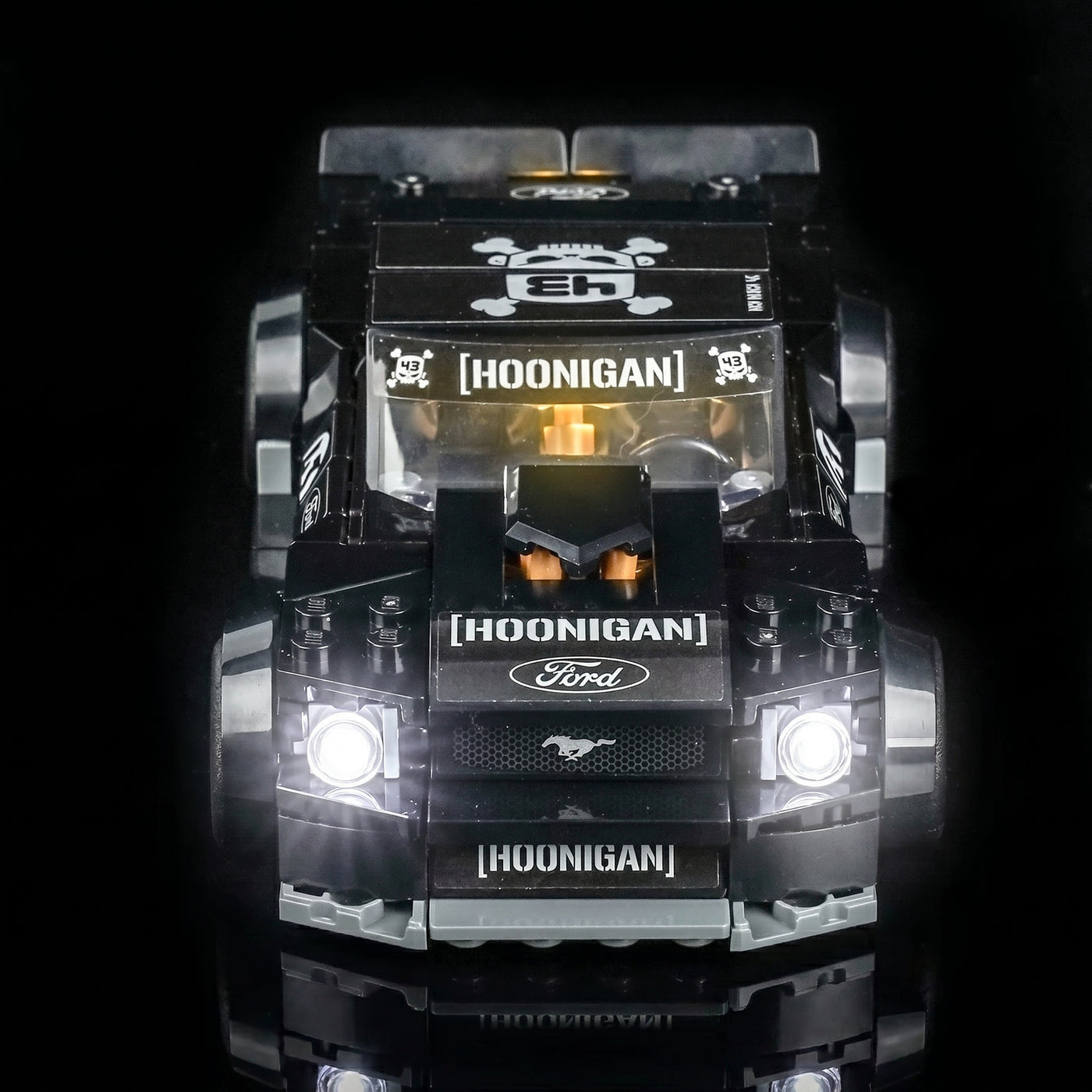 night-mode display glow: Bright My Bricks display light kit for LEGO® Speed Champions Ken Block Hoonicorn Mustang V1 #77262