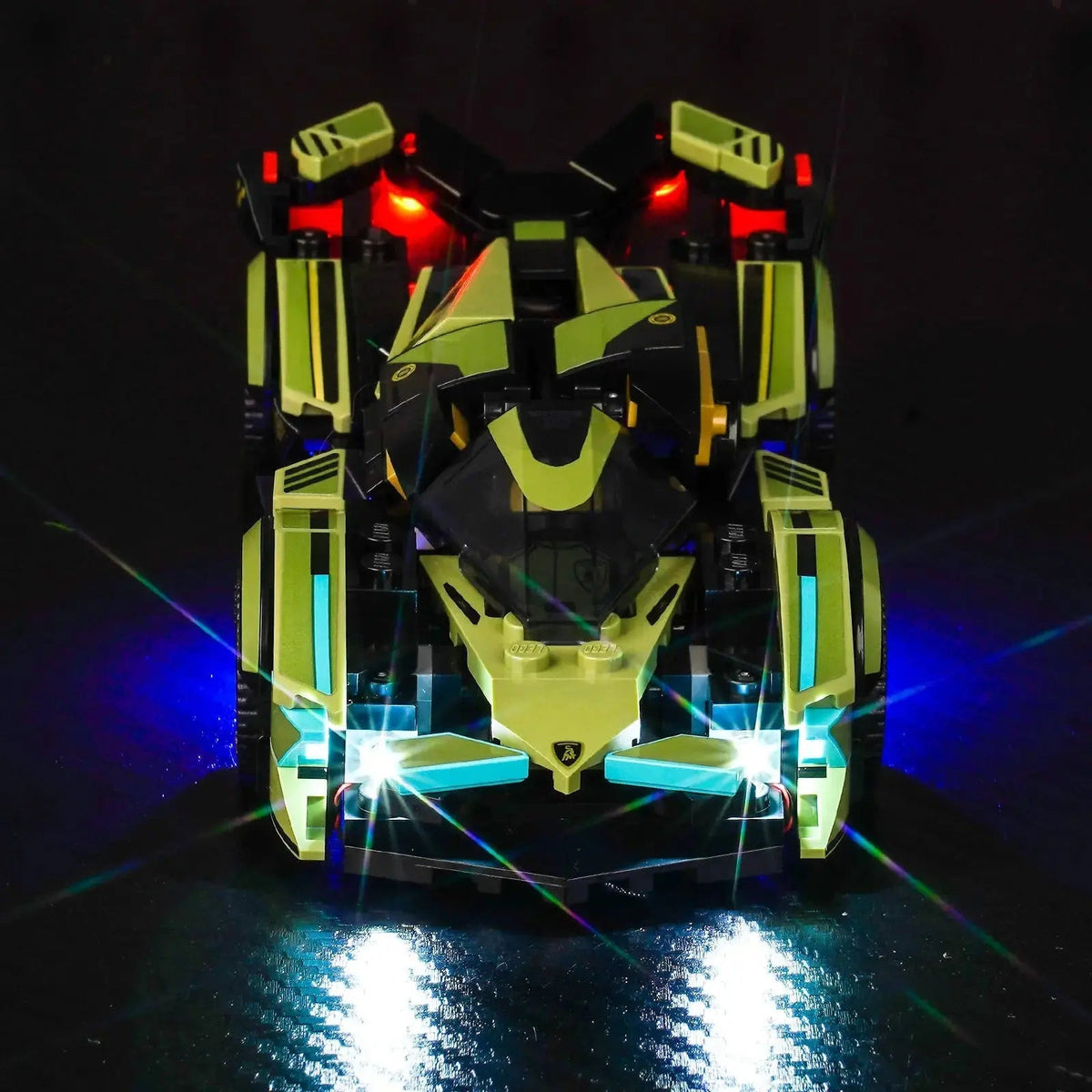 LEGO® Speed Champions Lamborghini Lambo V12 Vision GT #76923 — warm LED glow detail (display light kit)