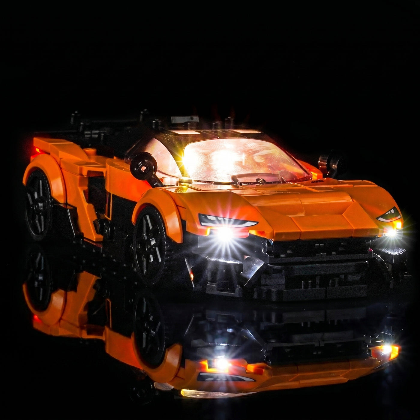 LEGO® Speed Champions McLaren W1 #77257 — LED strips and bricks detail (light kit)