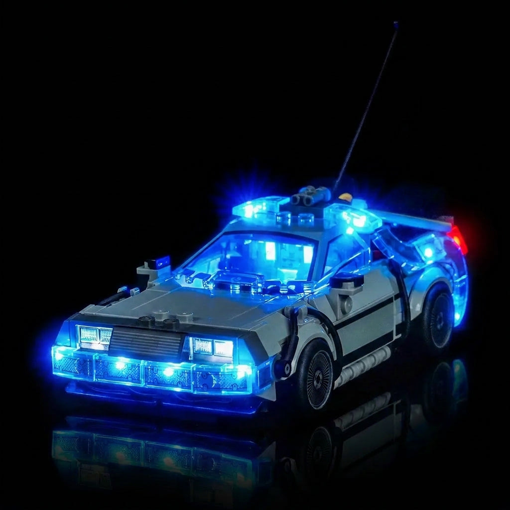 LED light kit for LEGO® Speed Champions Time Machine from Back to the Future #77256 | Bright My Bricks