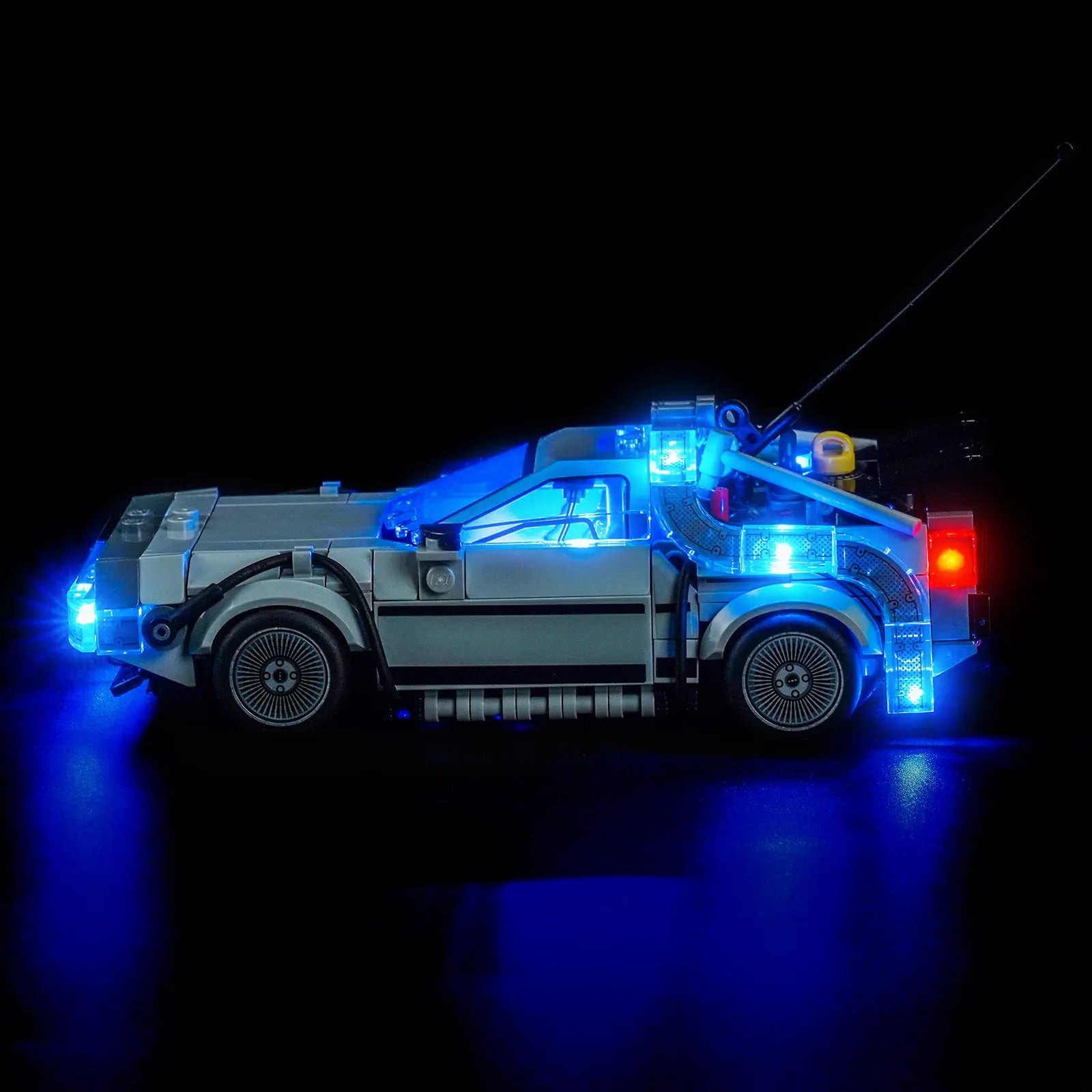 LEGO Speed Champions Time Machine from Back to the Future #77256 LED lighting detail
