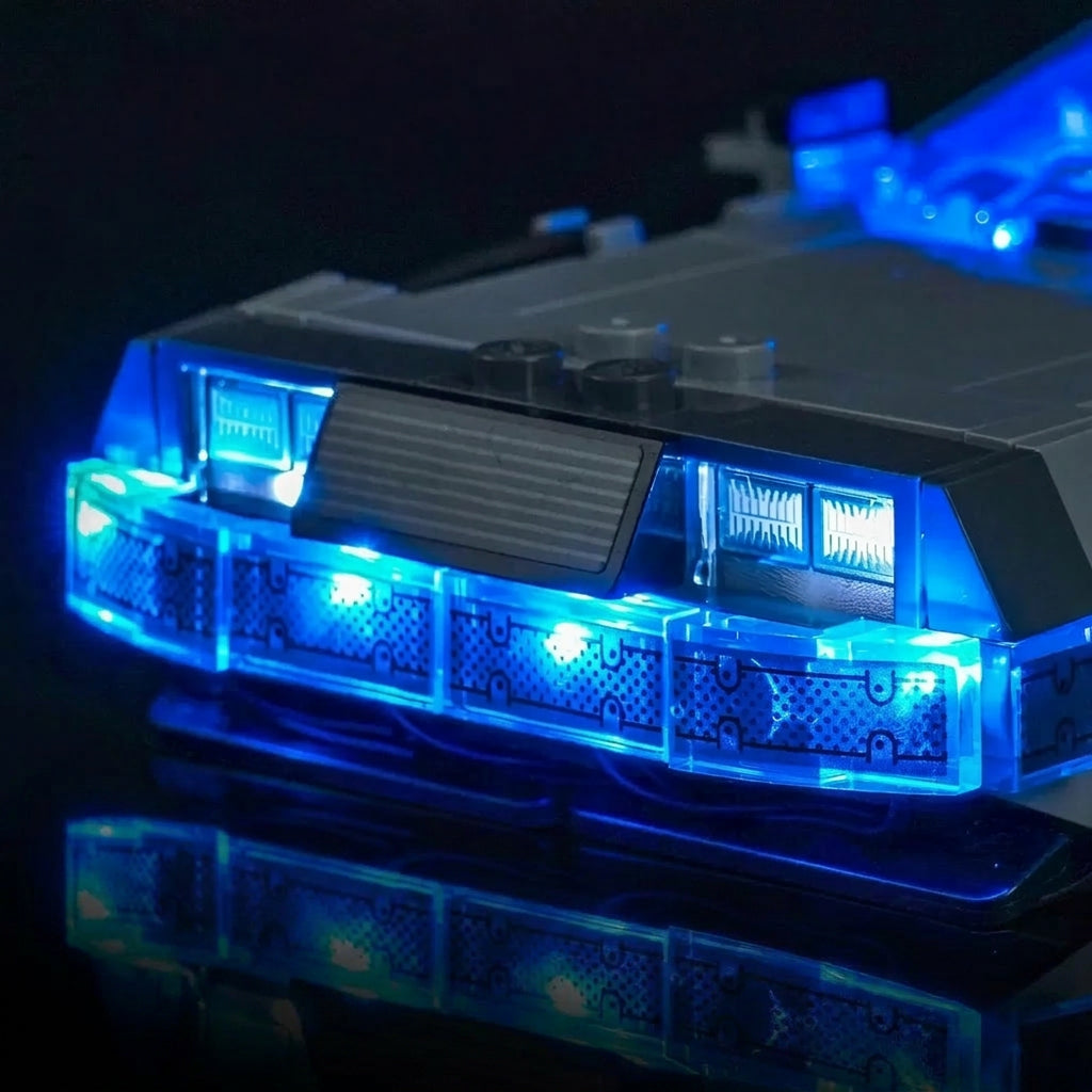 LED lights for LEGO® Speed Champions Time Machine from Back to the Future #77256, night-mode display glow