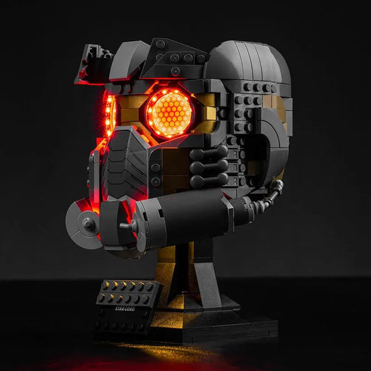 brightened interior detail: Bright My Bricks LED lights for LEGO® Star-Lord's Helmet #76251