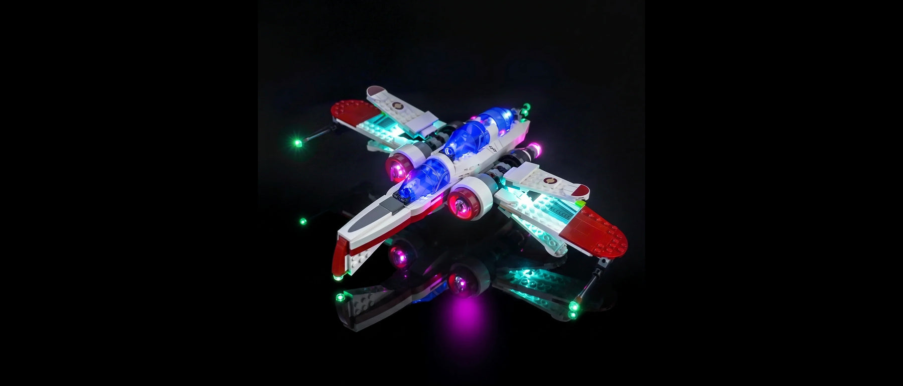 LED-Beleuchtungsset für LEGO® ARC-170 Starfighter™ #75402 — lit with the LED light kit