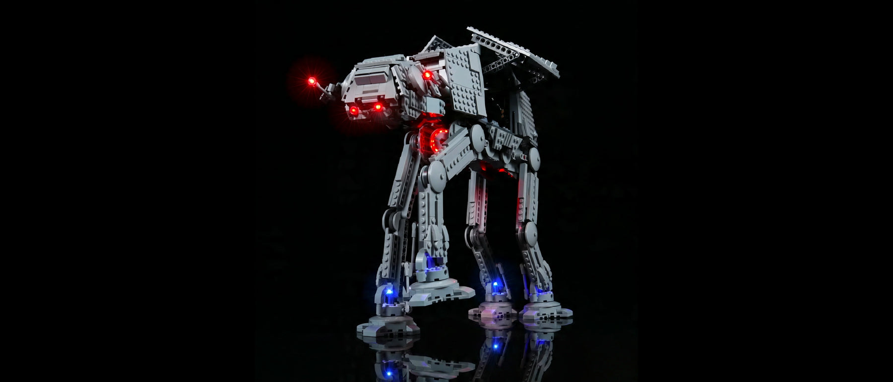 Kit LED pour LEGO® AT-AT™ #75288 — lit with the LED light kit