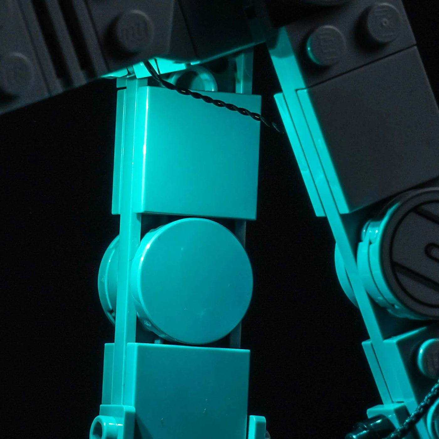 Bright My Bricks USB-powered LED light kit for LEGO® Star Wars AT-AT #75440 — before-and-after lighting