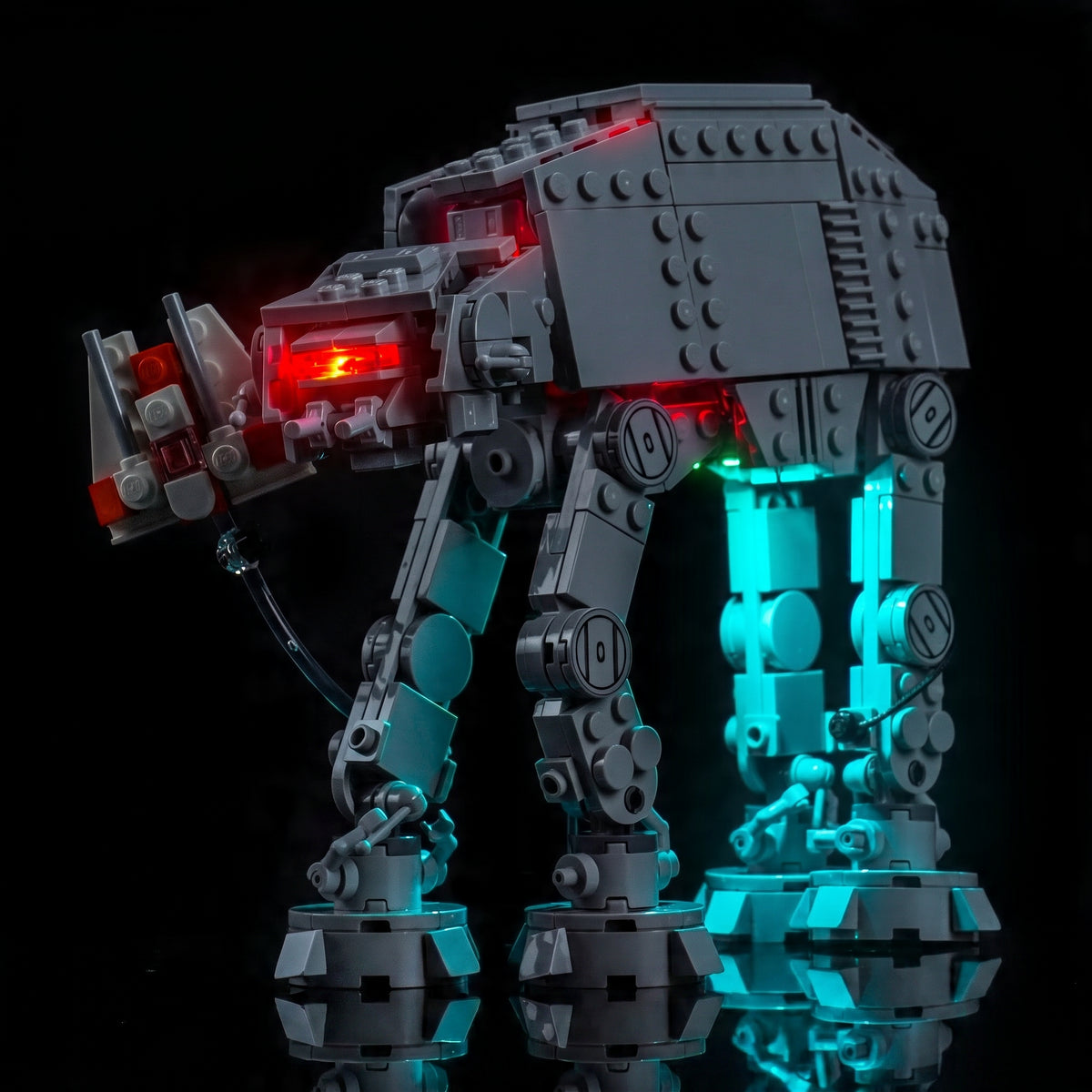 Bright My Bricks DIY LED light kit for LEGO® Star Wars AT-AT #75440 — lighting effect on the build