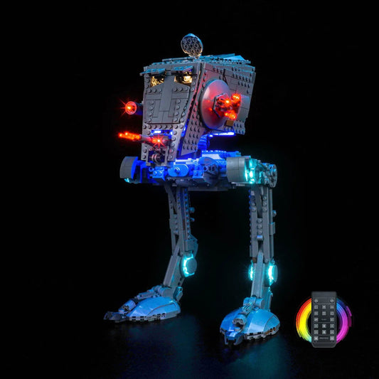 LED strips and bricks detail: Bright My Bricks RGB LED light kit for LEGO® Star Wars AT-ST Walker #75417