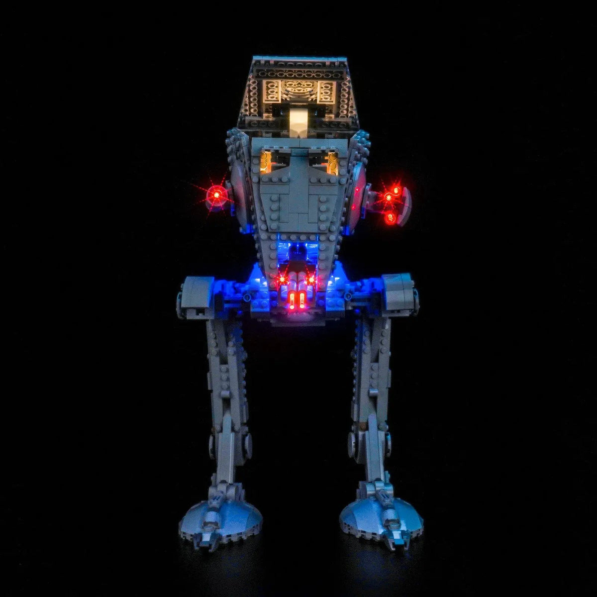 LEGO® Star Wars AT-ST Walker #75417 — installed and glowing (premium LED light kit)