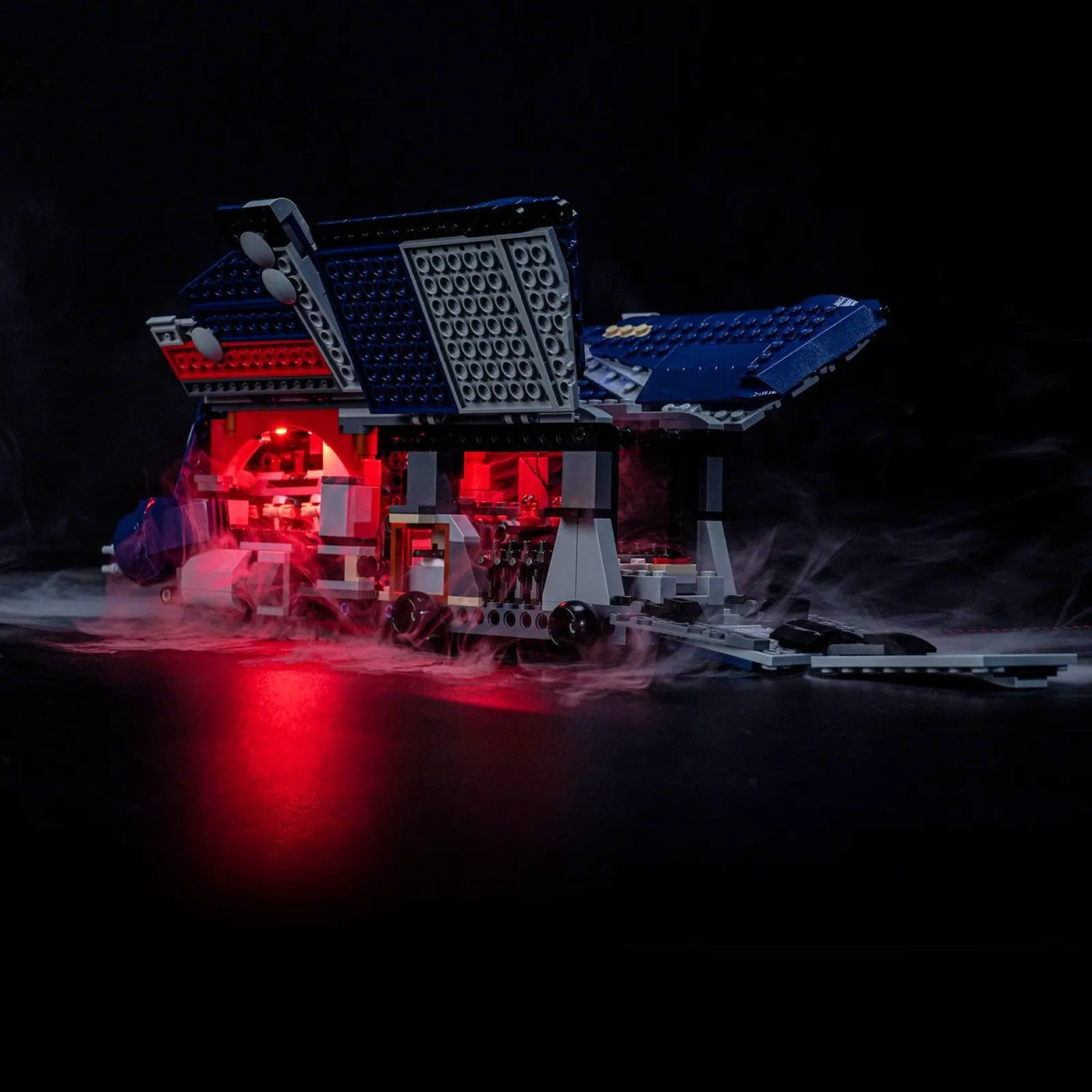 LED lights for LEGO® Star Wars Battle of Felucia Separatist MTT #75435, side angle with lights on