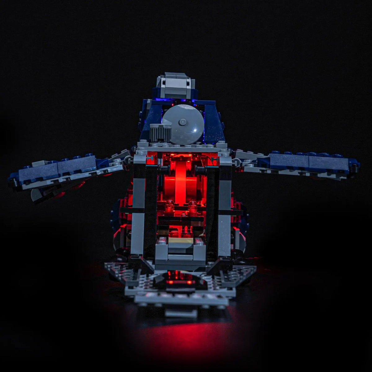 premium LED light kit for LEGO® Star Wars Battle of Felucia Separatist MTT #75435, LED strips and bricks detail